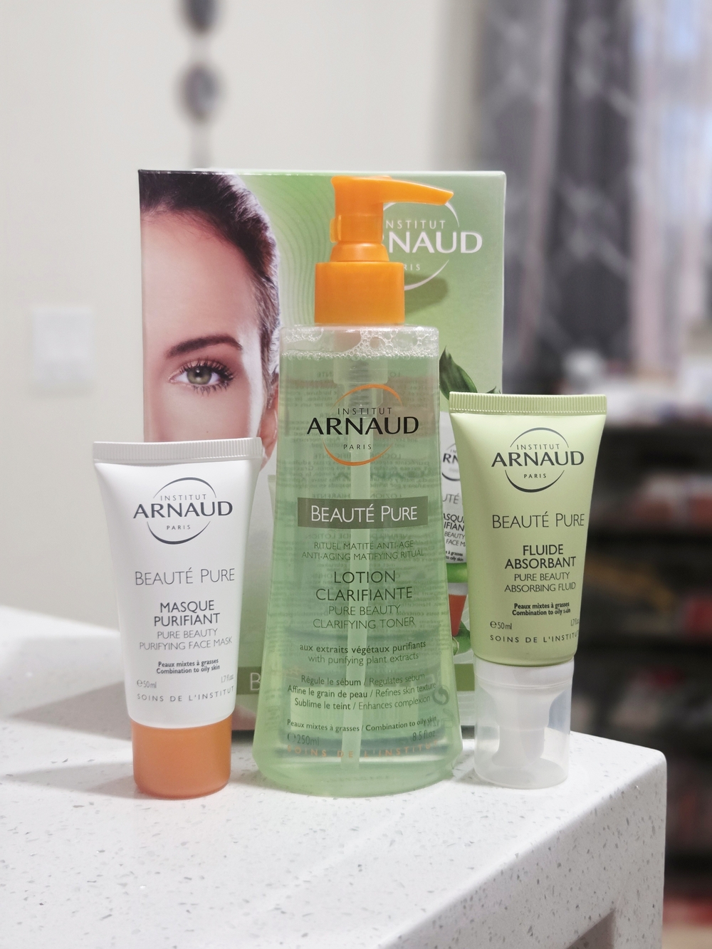 Beauté Pure Clarifying Lotion, Face Mask& Absorbing Fluid Set (Full Size Prod)